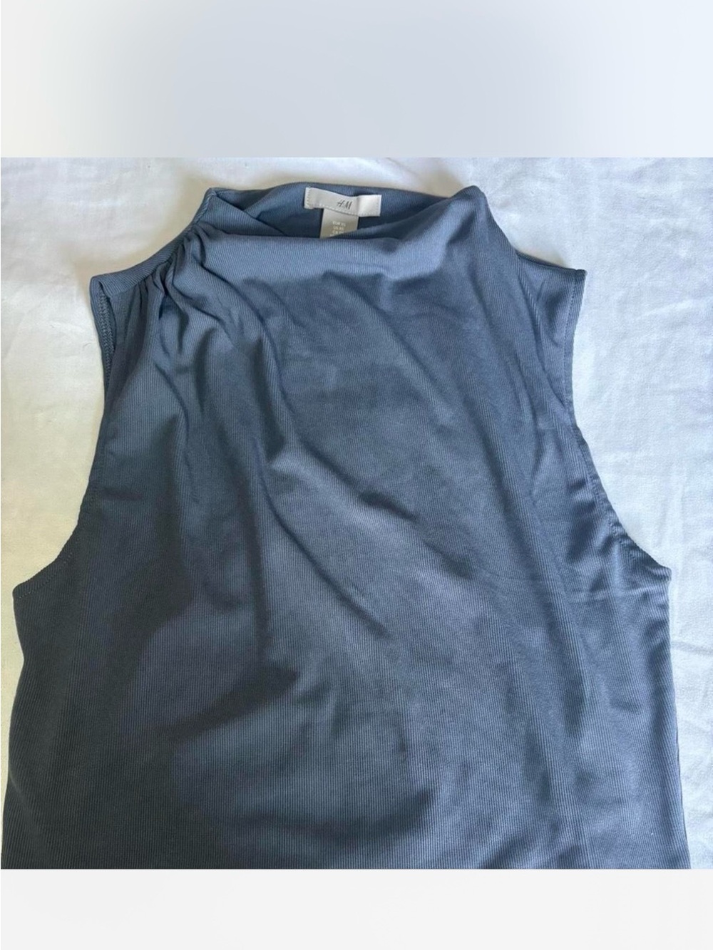 H&M Sleeveless Mock Neck Camisole - Slate Blue